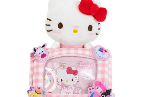 Hello Kitty 50th Anniv. Plush Mascot Badge Holder (Full of Happy Series)