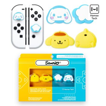 Hello Kitty and Friends Switch Grip Caps (Cinnamoroll + Pompompurin)