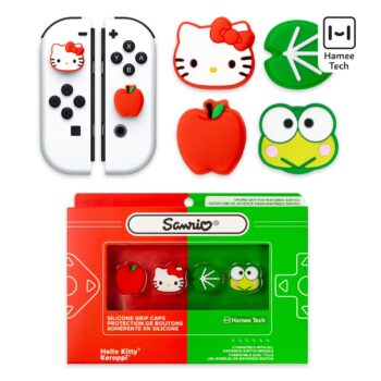 Hello Kitty and Friends Switch Grip Caps (Hello Kitty + Keroppi)