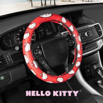 Hello Kitty Classic Red Steering Wheel Cover