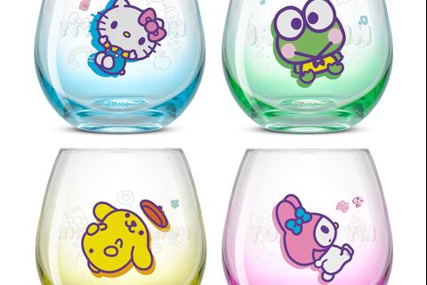 Hello Kitty and Friends Above the Clouds Stemless Glasses (Set of 4)