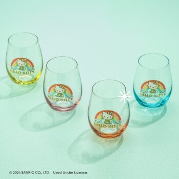 Hello Kitty Sweet Rainbow Stemless Glasses (Set of 4)