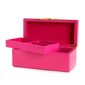 Hello Kitty Pink Lacquered Jewelry Box Organizer