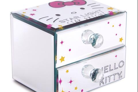 Hello Kitty Mirrored Compact Jewelry Box