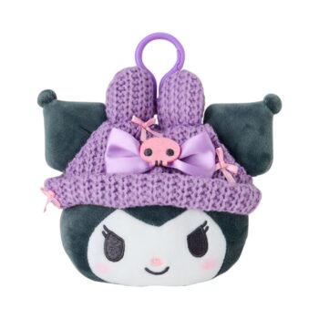 Kuromi Cozy Cap Mascot Clip Pouch