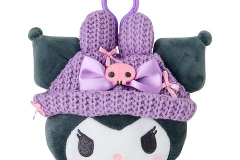 Kuromi Cozy Cap Mascot Clip Pouch