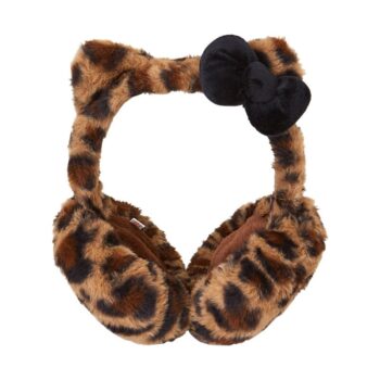 Hello Kitty Plush Leopard Print Ear Muffs