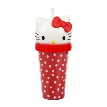 Hello Kitty 3D Face Travel Tumbler (Dots)