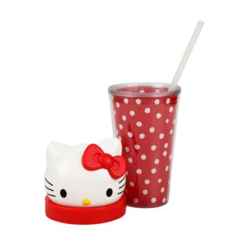 Hello Kitty 3D Face Travel Tumbler (Dots)