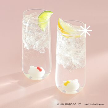 Hello Kitty and Mimmy 3D Icon Tall Drinking Glasses (Set of 2)