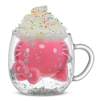 Hello Kitty 50th Anniversary Limited Edition 3D Double Wall Glass Mug