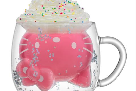 Hello Kitty 50th Anniversary Limited Edition 3D Double Wall Glass Mug