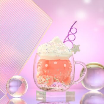 Hello Kitty 50th Anniversary Limited Edition 3D Double Wall Glass Mug