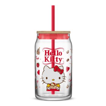 Hello Kitty Favorite Flavor Lidded Glass Tumbler