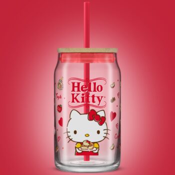 Hello Kitty Favorite Flavor Lidded Glass Tumbler