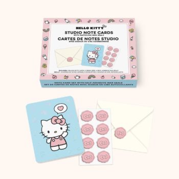 Hello Kitty x Studio Oh! Classic Pink 25-Pc Note Cards & Wax Seals Set