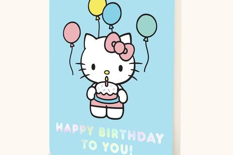 Hello Kitty x Studio Oh! Happy Birthday Blue Deluxe Greeting Card