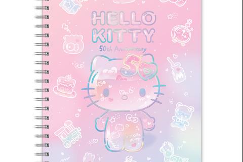 Hello Kitty x Studio Oh! 50th Anniversary Extra-Large Spiral Notebook & Sticker Sheet