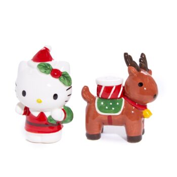 Hello Kitty Ceramic Holiday Salt & Pepper Set (Reindeer Friend)