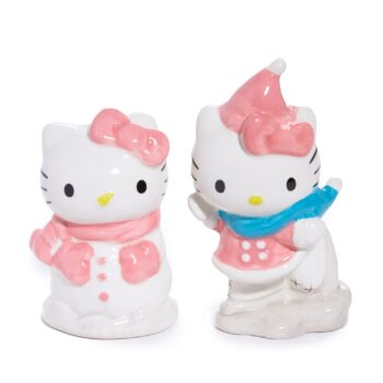 Hello Kitty Ceramic Holiday Salt & Pepper Set (Snow Play)