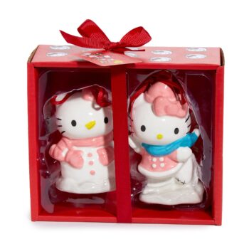 Hello Kitty 2-pc Holiday Ceramic Ornament Set (Winter Play)