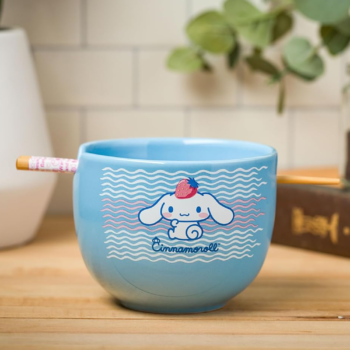 Cinnamoroll Ceramic Ramen Bowl and Chopstick Set (Strawberry Pose)