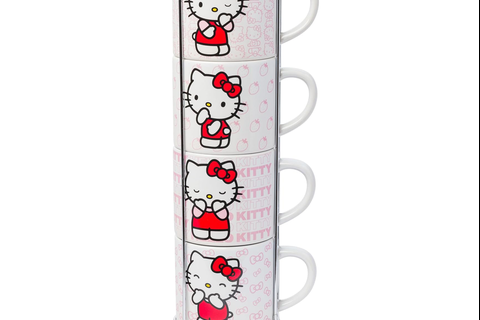 Hello Kitty Expressions 5-Piece Ceramic Mug Stack