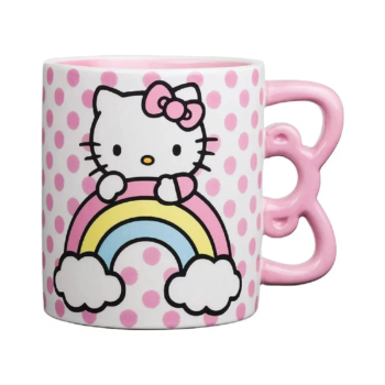 Hello Kitty Sculpted Bow & Rainbow Ceramic Mug