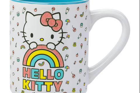 Hello Kitty Rainbow Glitter Ceramic Mug