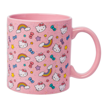 Hello Kitty Ceramic Mug (Stars, Bows, & Rainbows)