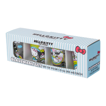 Hello Kitty and Friends Mini Glass 4-Piece Set (Rainbows)