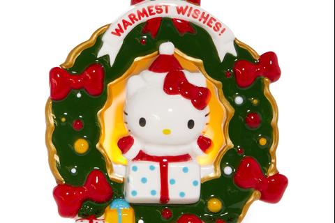 Hello Kitty Holiday Wreath Ceramic Tealight Holder