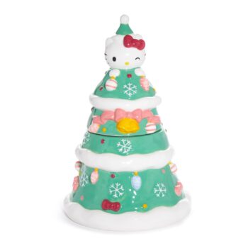 Hello Kitty Ceramic Holiday Tree Cookie Jar