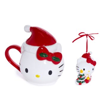 Hello Kitty Holiday Ceramic Mug and Figurine Gift Set