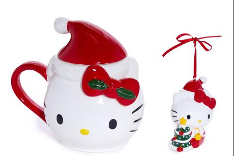 Hello Kitty Holiday Ceramic Mug and Figurine Gift Set