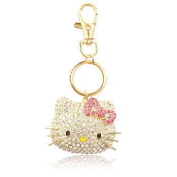 Hello Kitty Face Pave 3D Bling Keychain