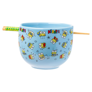 Keroppi Ceramic Ramen Bowl and Chopstick Set (Poses)