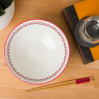 Hello Kitty Ceramic Noodle Bowl and Chopstick Set (Red Bows)