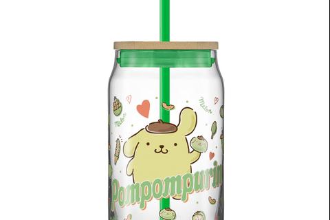 Pompompurin Favorite Flavor Lidded Glass Tumbler