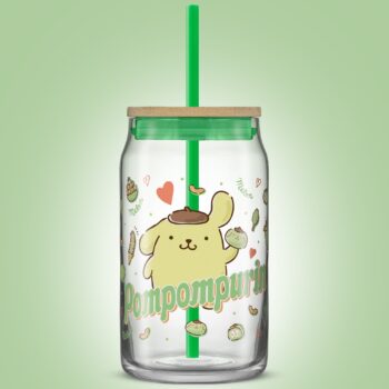 Pompompurin Favorite Flavor Lidded Glass Tumbler