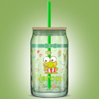 Keroppi Favorite Flavor Lidded Glass Tumbler