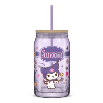 Kuromi Favorite Flavor Lidded Glass Tumbler