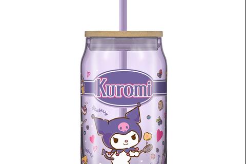 Kuromi Favorite Flavor Lidded Glass Tumbler