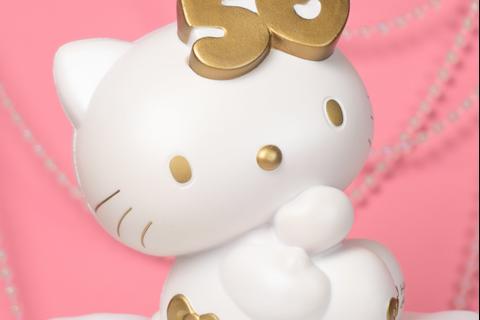 Hello Kitty 50th Anniversary Gold Jumbo SquiSHU