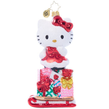 Hello Kitty x Christopher Radko Handmade Glass Ornament (Happy Holidays)