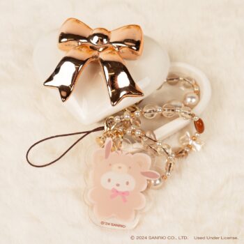 Pochacco Latte Bear Beaded Charm Mobile Phone Wrist Strap