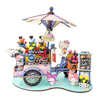 Hello Kitty and Friends Flower Cart 3D Wooden Puzzle