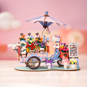 Hello Kitty and Friends Flower Cart 3D Wooden Puzzle