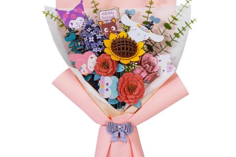 Hello Kitty and Friends Flower Bouquet 3D Wooden Puzzle