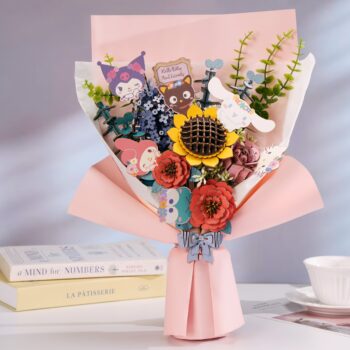 Hello Kitty and Friends Flower Bouquet 3D Wooden Puzzle